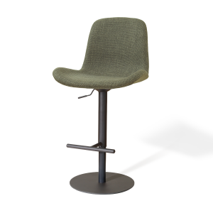 Niva-Fé draaibare tulp barkruk forestgroen - verstelbaar - mat zwart onderstel