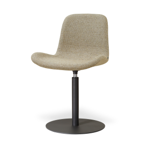 Niva-Fé draaibare tulp eetkamerstoel taupe melange - mat zwart onderstel