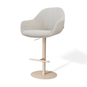Niva-Mae draaibare tulp barkruk beige gemêleerd - verstelbaar - beige onderstel