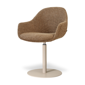 Niva-Mae draaibare tulp eetkamerstoel bruin blend - beige onderstel