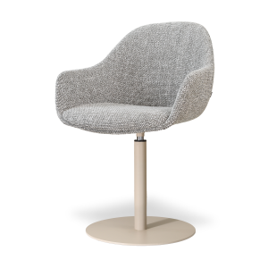 Niva-Mae draaibare tulp eetkamerstoel grijs blend - beige onderstel