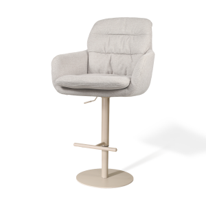 Niva-Mia draaibare tulp barkruk beige - verstelbaar - beige onderstel