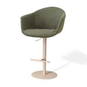 Niva-Otis draaibare tulp barkruk forestgroen - verstelbaar - beige onderstel