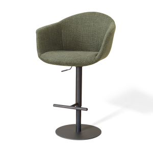 Niva-Otis draaibare tulp barkruk forestgroen - verstelbaar - mat zwart onderstel