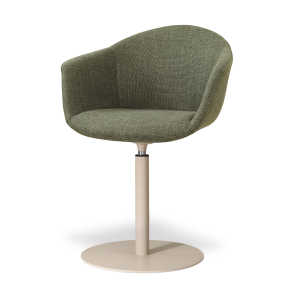 Niva-Otis draaibare tulp eetkamerstoel forestgroen - beige onderstel