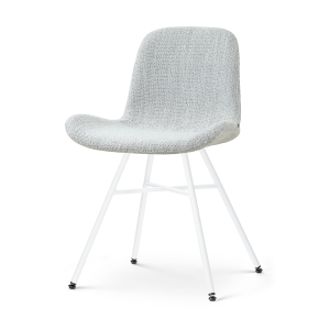 Noa-Fé eetkamerstoel grijs melange - wit onderstel