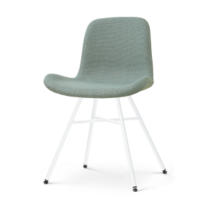Noa-Fé eetkamerstoel saliegroen - wit onderstel