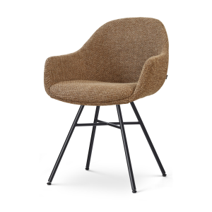 Noa-Mae eetkamerstoel bruin blend - zwart onderstel