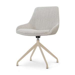 Nola-Isa draaibare eetkamerstoel beige gemêleerd - beige onderstel