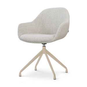 Nola-Mae draaibare eetkamerstoel beige gemêleerd - beige onderstel