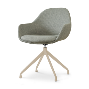 Nola-Mae draaibare eetkamerstoel saliegroen - beige onderstel
