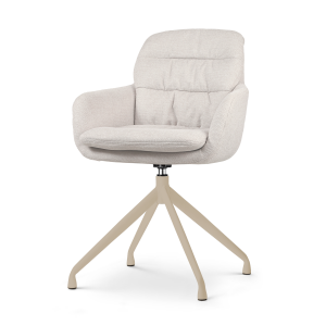 Nola-Mia draaibare eetkamerstoel beige - beige onderstel