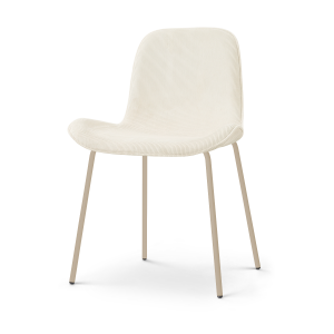 Nora-Fé eetkamerstoel rib beige - beige onderstel