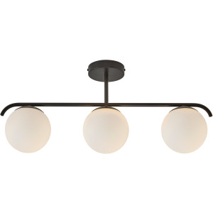 Nordlux Hanglamp Grant Met de mond geblazen glas, textiel kabel