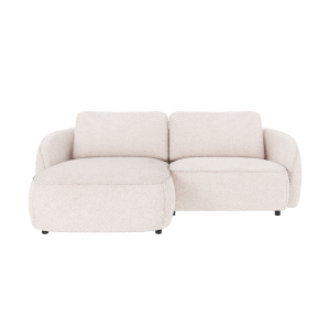 Norris gestoffeerde 3-zits hoekbank wit - links - 226 cm