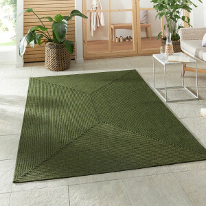 Jute Vloerkleed Braids Groen 160x230 Cm Laagpolig NORTHRUGS - Dekbed-Discounter.nl