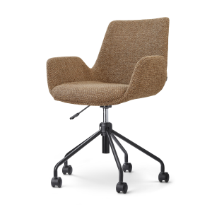 Nout-Eef bureaustoel bruin blend - zwart onderstel