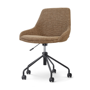 Nout-Isa bureaustoel bruin blend - zwart onderstel