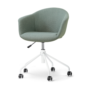 Nout-Otis bureaustoel saliegroen - wit onderstel