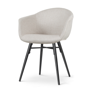 Nova-Otis eetkamerstoel beige - zwart onderstel