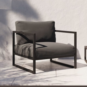 Kave Home Outdoor Fauteuil 'Comova' kleur Donkergrijs
