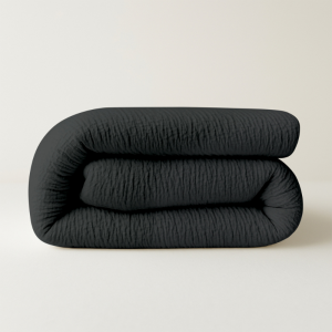 Dekbed Easy Dekbed & Dekbedovertrek in 1 Mousseline Donkergrijs - 200x200 cm (Tweepersoons) - Zydante - 300 gram per m² - Dekbed-Discounter.nl