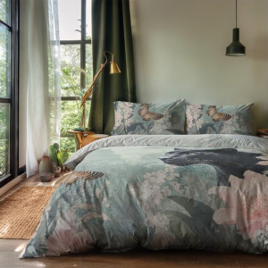 Dekbedovertrek - Panthers Bloom - Lits-Jumeaux (240x220 Cm) - Meerkleurig Microvezel - - Zydante - Dekbed-Discounter.nl