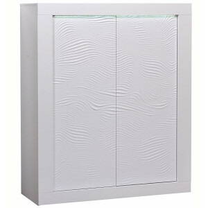 Opbergkast Karma 145 cm hoog - Hoogglans wit
