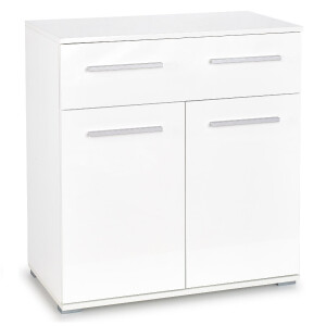 Opbergkast Lima 82 cm hoog in hoogglans wit