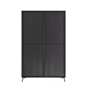 Opbergkast Steel 104x174 cm 4 deurs burnt black