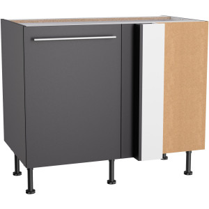 OPTIFIT Hoekonderkast Bern2 Breedte 100 x 65 cm, oplossing voor vaatwasser, 1 deur, 1 legplank