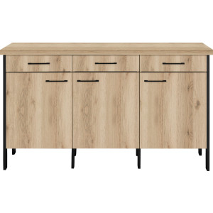 OPTIFIT Onderkast Tokio 158 cm breed, met stalen frame, volledig uittrekbaar, dressoir met bergruimte