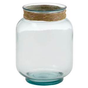 OTTO products Tafelvaas Beelia Decoratieve vaas, van gerecycled glas, hoogte ca. 25 cm, ø ca. 20 cm (1 stuk)