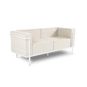 Outdoor 2-zitsbank Cannes White | Calme Jardin