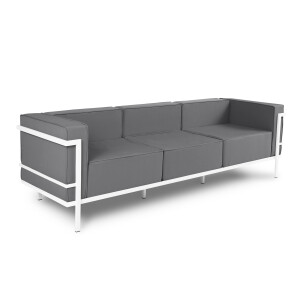Outdoor 3-zitsbank Cannes Wit | Calme Jardin