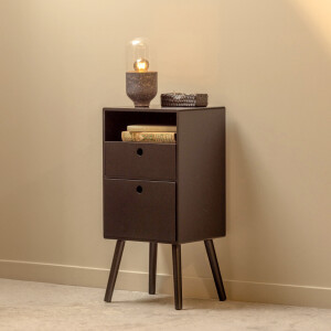 WOOOD Nachtkastje 'Ozzy' 36 x 30cm, kleur Zwart