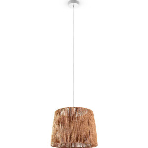 Paco Home Hanglamp Hugo Amadeo Woonkamer eetkamer rattan look Boho lampenkap papier