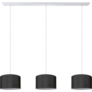 Paco Home Hanglamp HUGO CANVAS UNI COLOR Pendellamp woonkamer hanglamp eetkamer lampenkap E27 uni