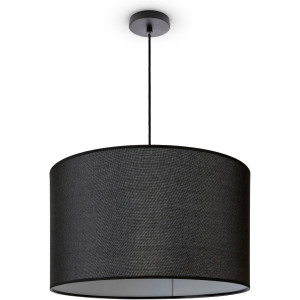 Paco Home Hanglamp HUGO CANVAS UNI COLOR Woonkamer stof lampenkap Scandinavisch uni hanglamp modern