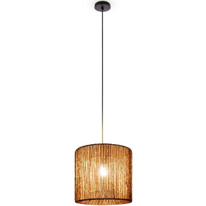 Paco Home Hanglamp Hugo Ramira Woonkamer eetkamer rattan look Boho kap papier E27 modern