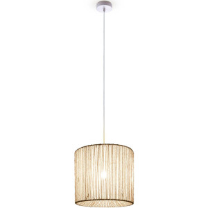 Paco Home Hanglamp Hugo Ramira Woonkamer eetkamer rattan look Boho kap papier E27 modern