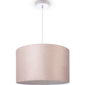 Paco Home Hanglamp Hugo uni Color Woonkamer lampenkap van velours uni-kleuren decoratie E27 kabel 1,5m
