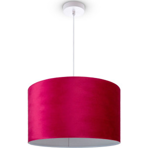 Paco Home Hanglamp Hugo uni Color Woonkamer lampenkap van velours uni-kleuren decoratie E27 kabel 1,5m