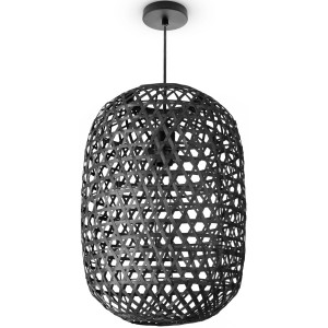 Paco Home Hanglamp PUNU Bamboe pendellamp Boho plafondlamp korf hangend rustiek E27 natuur