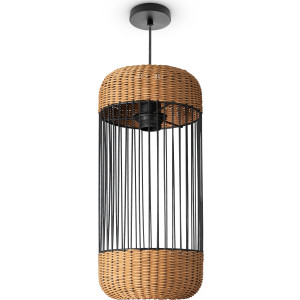 Paco Home Hanglamp PUSTA Rattan eetkamer lamp pendellamp Boho cilinder rustiek E27