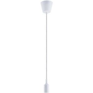 Paco Home Hanglamp Sun Zwart E27 snoerhanger silicone overtrokken 1,5m textielen kabel