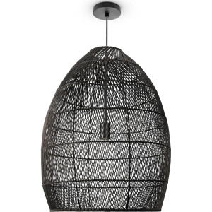 Paco Home Hanglamp VIHMA Rattan pendellamp eettafel lamp natuurlijk LED Boho rustiek E27