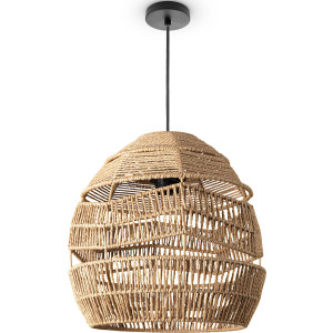 Paco Home Hanglamp Villa Pendellamp hanglamp vintage rustiek LED Boho papier E27