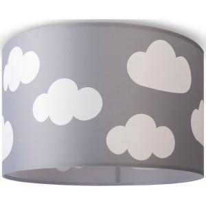 Paco Home Plafondlamp Hugo Cosmo Plafondlamp kinderkamer kinderlamp wolk stofscherm rond E27