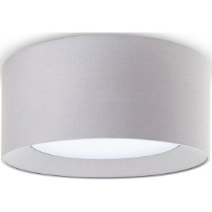 Paco Home Plafondlamp Om Rond kantoor textielkap 3 x E27 modern gesloten uni